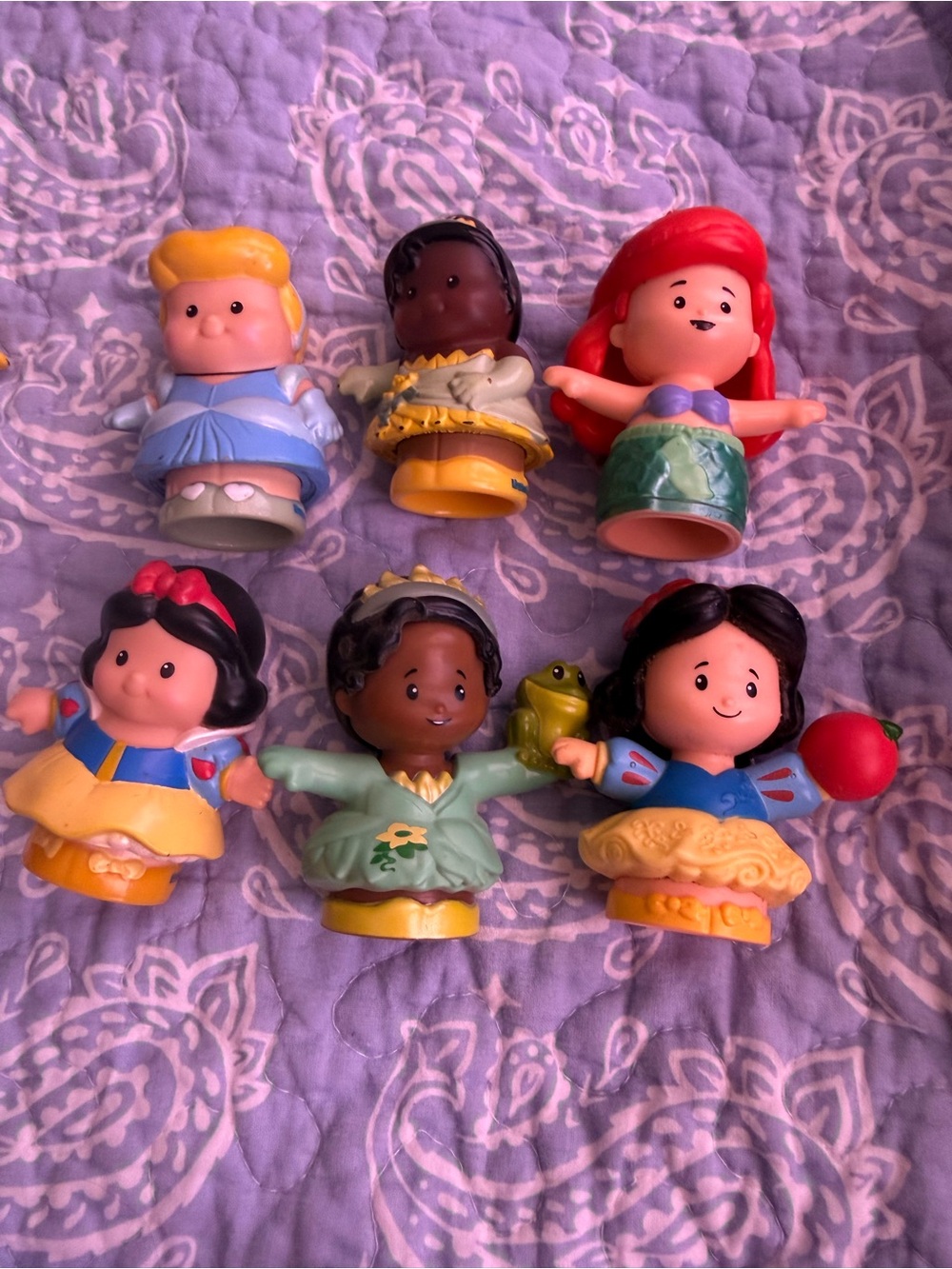 Disney Princess Fisher-Price Little People Figure Lot – 6 Figures